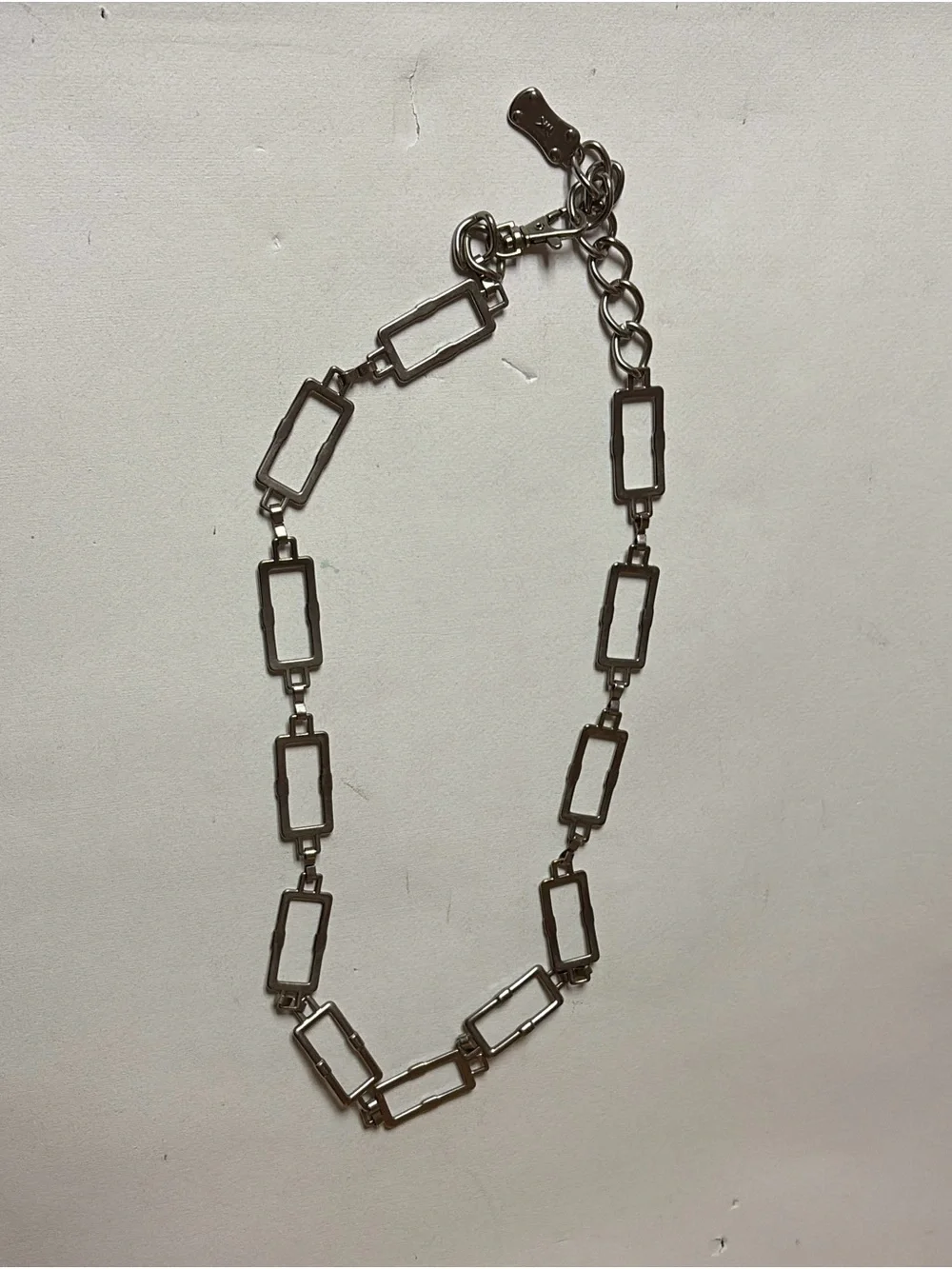 Michael Kors Silver Rectangular Link Belt